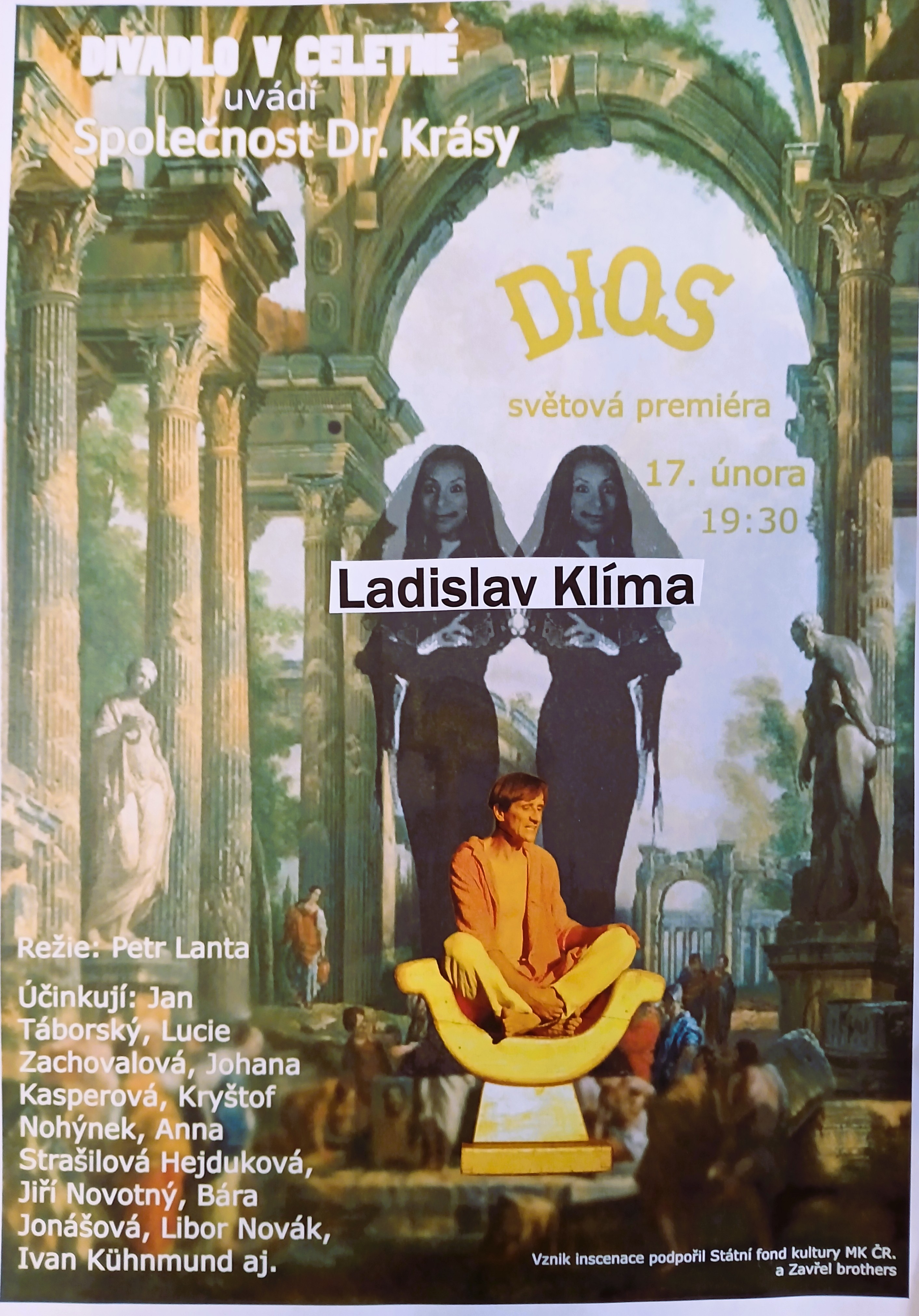 Plakát na DIOS 17. 2. 2026 v Divadle v Celetné